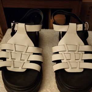 Lane Bryant Black and White Sandals